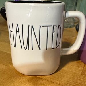 Rae Dunn Cream 'Haunted' Mug